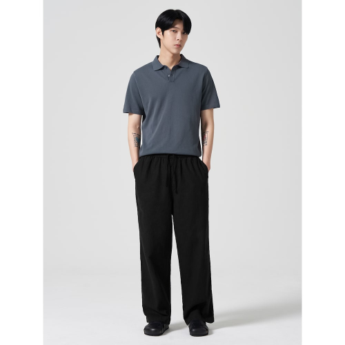 Легкие брюки под лен Linen-like Dying Easy Pants Black (424621LY15)