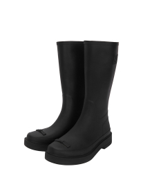 RIBBON RUBBER BOOTS LONG_black