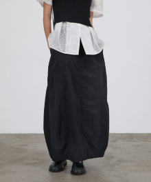 Crunchy Balloon Skirt - Black