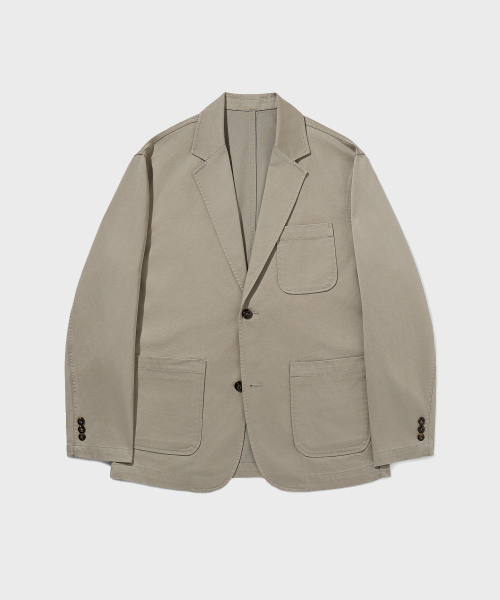 [DESK] NATURAL CHINO JACKET [WASHED BEIGE]
