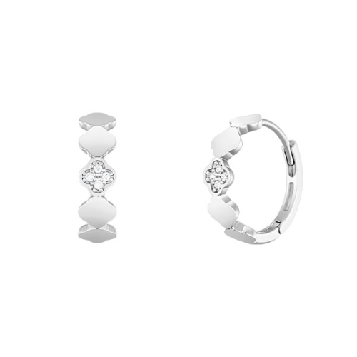 제이에스티나() CLOVIA 14K 귀걸이 (JJCLEQ3BS158W4000) 상품 이미지