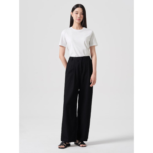 Широкие брюки из вискозы Black (324621LY25)