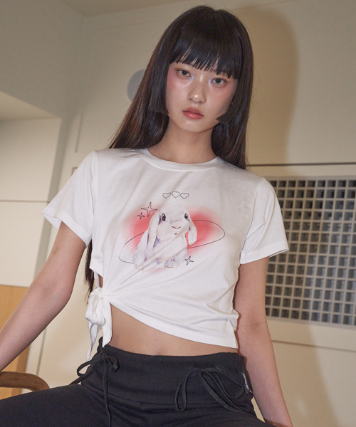 Tシャツ・カットソー ODDONEOUT COSMOS RABBIT TIE T-SHIRTS 4BUK446 ODDONEOUT】COSMOS RABBIT TIE T-SHIRTS | OUR BRAND,ODDONEOUT