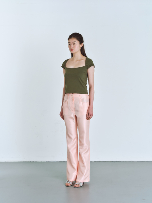 Glossy Silky Pants PeachRose