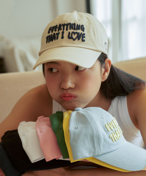 韓国かわいい【MAZZZZY】Everything that i love Cap 全9色 마찌(MAZZZZY) Everything that i love Cap (9 colors) 볼캡