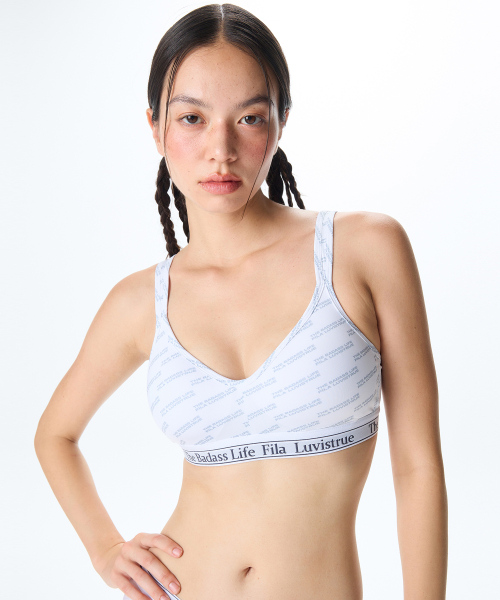 [FILA UNDERWEAR X LUVISTRUE] BELLO PATTERN BRA(WHITE)