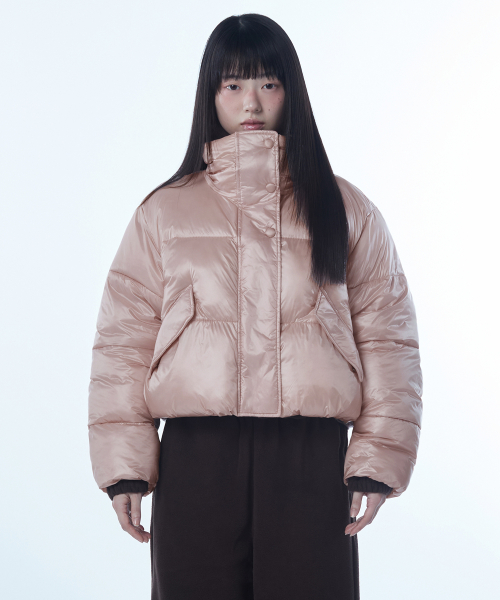 무신사 스탠다드 우먼() 우먼즈 데일리 푸퍼 글로시 숏 패딩 재킷 [핑크] 상품 이미지