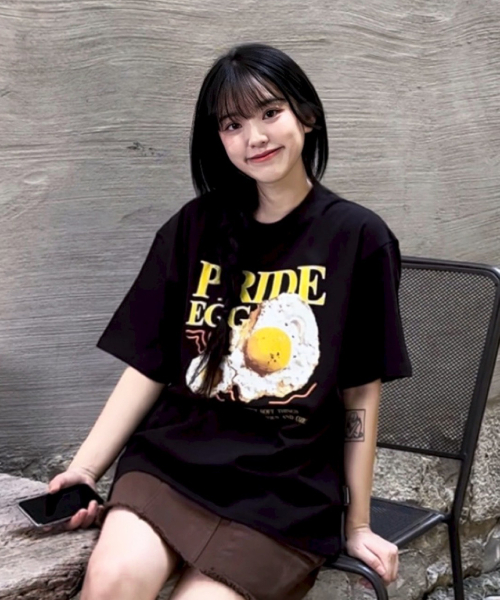 트립션(TRIPSHION) Pride Egg 그래픽 티셔츠 - 8 컬러 - 사이즈