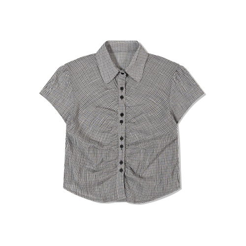 Рубашка с коротким рукавом Geek в клетку (GRAY)