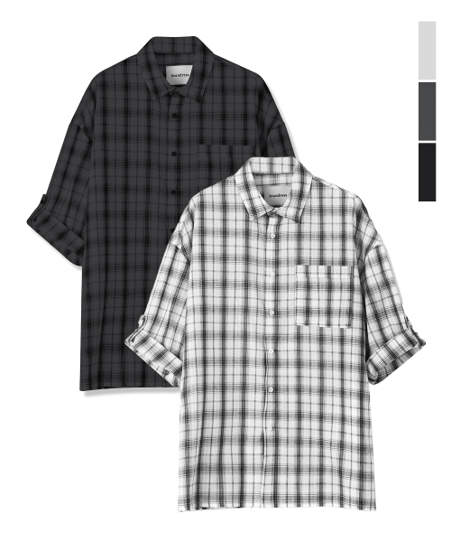 어반드레스(AVANDRESS) Smith Linkle Check Overfit Rollup