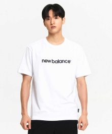 NBNEE31113 / UNI 에센셜 레터링 로고 반팔티 (WHITE)