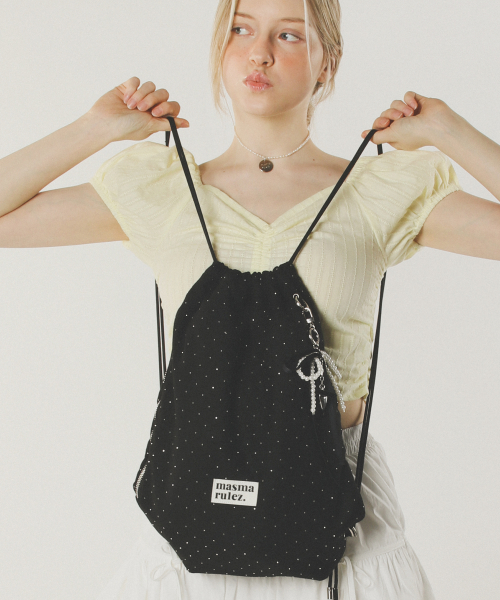 마스마룰즈(MASMARULEZ) Gym sack string bag _Twilight black