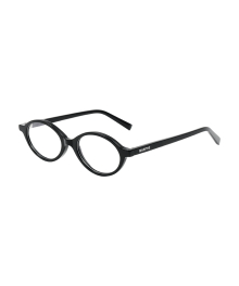 REGULAR LOGO OVAL FRAME GLASSES Black