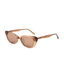 REGULAR LOGO TRAPEZOID FRAME SUNGLASSES Brown