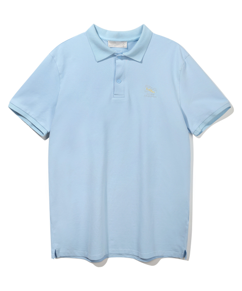 Поло Classic Logo из хлопкового пике BK8916_Blue