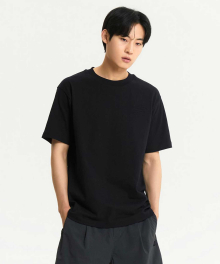 NBNEE4S121 / MEN 엠보스 로고 반팔티 (BLACK)