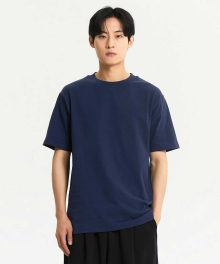 NBNEE4S121 / MEN 엠보스 로고 반팔티 (NAVY)