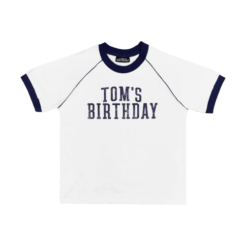 톰스벌스데이(TOMS BIRTHDAY) 톰스벌스데이 링거 티셔츠 네이비 - 사이즈 & 후기 | 무신사