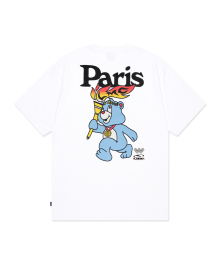 PARIS BEAR TEE white