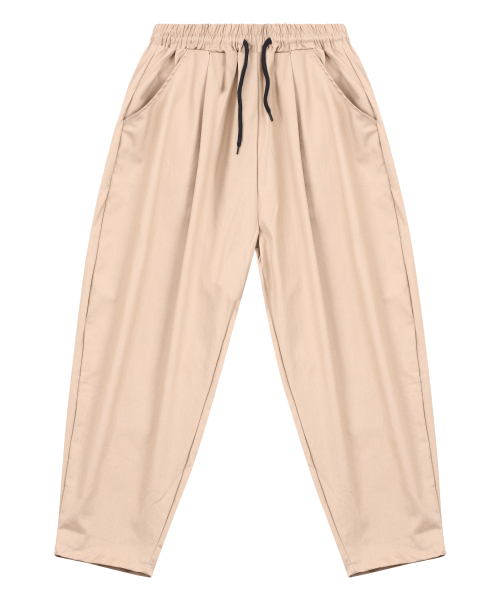 Юбилейные укороченные широкие шаровары SS Beige