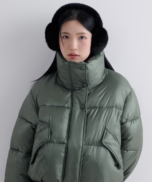 우먼즈 페이크 퍼 이어 머프 [블랙]