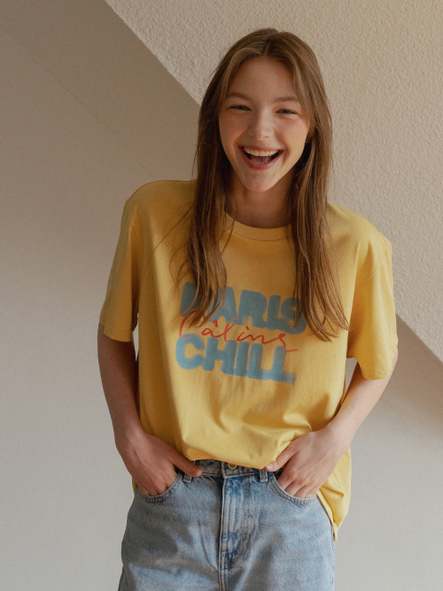 韓国【HOTEL PARIS CHILL】Paris Chill T-Shirt (5color) Paris Chill T-Shirt (Sky) - 호텔827 (HOTEL827)
