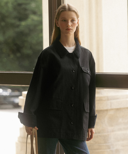 COTTON WORK JACKET BLACK