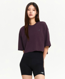 NBNEE4S082 / WOMEN 스몰로고 오버핏 반팔티 (PURPLE)