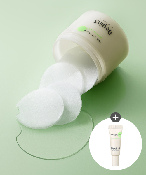 비긴스 바이 정샘물() 포어 클리어 패드 70매 (포어 퍼펙팅 세럼 5ml 증정) 상품 이미지