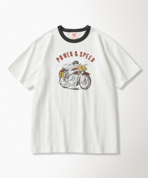 Retro Motorcycle Graphic Tee White