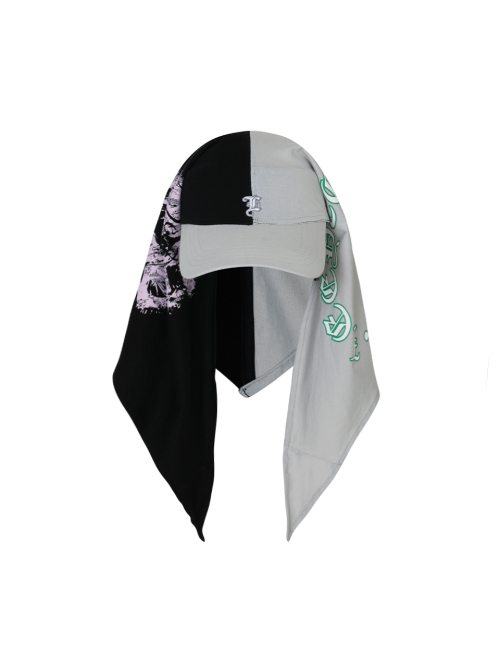 MUSINSA | L.E.E.Y SCARF LOGO DURAG HAT BLACK