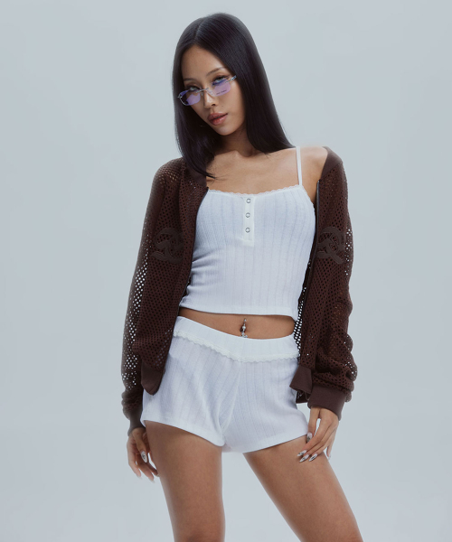 SYMBOL MESH JERSEY ZIP-UP_BR