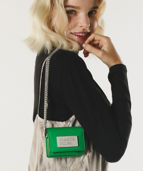 [masmarulez] 304 Micro wallet bag_green 財布 チェーン付き masmarulez] 304 Micro wallet bag_brown 財布 チェーン付き