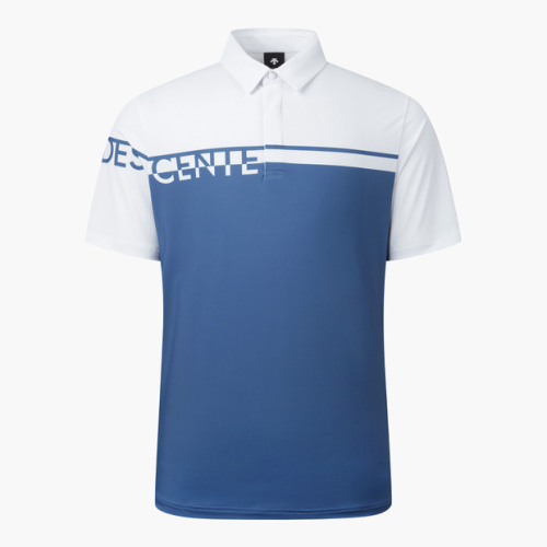 데상트골프() 남성 배색 프린트 반팔 티셔츠 (DP32MFTS71) 상품 이미지