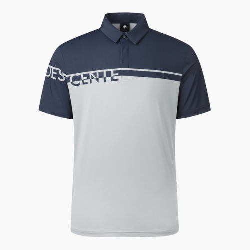 데상트골프() 남성 배색 프린트 반팔 티셔츠 (DP32MFTS71) 상품 이미지