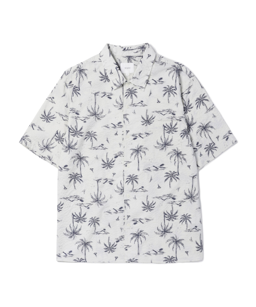 MUSINSA | EPIGRAM Short Sleeve Hawaiian Shirt ERSFM24621CRX