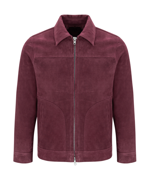Классический пиджак из натуральной замши (Real Burgundy)