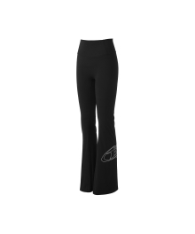 STROKE B BOOTS CUT LEGGINGS [BLACK]