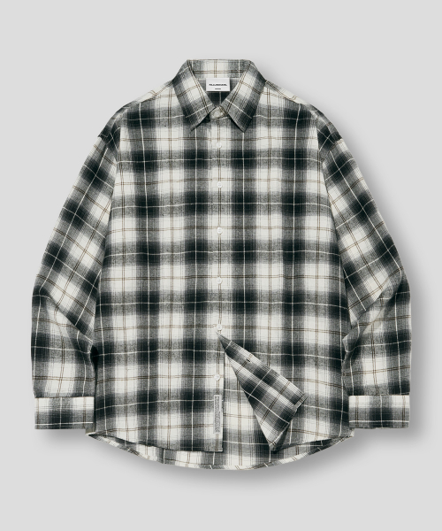 필루미네이트() 페르소나 체크 셔츠-블랙 상품 이미지