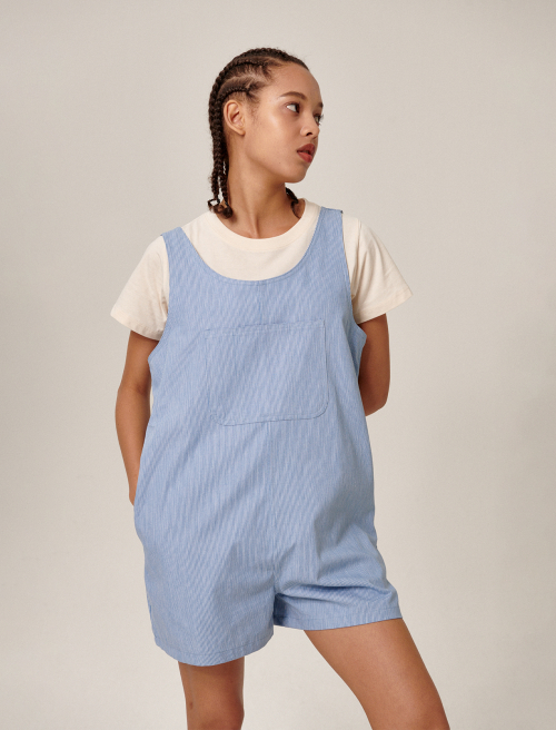 Ua Romper Blue Stripe