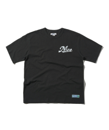 나이스웨더 컬래버 Nice Series T-shirt Washed Black