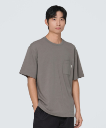 베이직 포켓 반팔 티셔츠 (S24FUFTS14) Dark Khaki