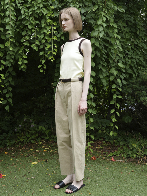 HANA COTTON CHINO PANTS (BEGIE)
