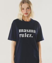 MSMRZ cool cotton T-shirt_Navy/white