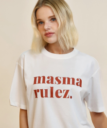 MSMRZ cool cotton T-shirt_White/red