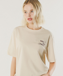 mars planet cool cotton T-shirt _Beige