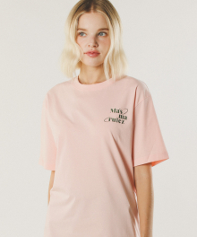 mars planet cool cotton T-shirt _Baby Pink