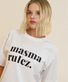 MSMRZ cool cotton T-shirt_White/black