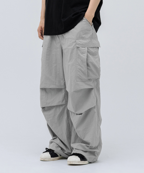 【BENSHERMAN】SHIRRING PARASUIT CARGO WIDE PANTS BOCOPT812F 