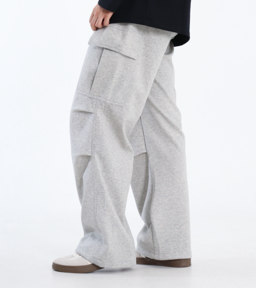 버튼서울() 베이직 파라슈트 카고 스웨트 팬츠 (그레이) 상품 이미지